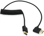 Szrmcc 8k 2.1hdmi kabelis stačiu kampu hdmi pintas spiralinis kabelis didelės spartos hdmi kabelis, skirtas su cam e2 port keys bm5 atomos shinobi ninjav v monitoriui so-ny canon kamerai 50 cm