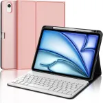 Jademall Klaviatūra Ipad Air 11 m2 - belaidė klaviatūra, skirta Ipad Air 11 m2 2024/air 11 m3 2025, apsauginis dėklas su pie&scaron;tuko laikikliu, Qwertz vokiečių