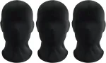 Eupsiiu 3 juodų kaukių rinkinys visam veidui, dengianti veidą Helovino zentai gobtuvas, spandex gobtuvas, kaukė be veido, morph kaukė, vakarėlio kostiumas vyrams, moterims, suaugusiems