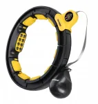 Smart hula hoop juodas/geltonas su magnetais ir svareliu + skaitiklis