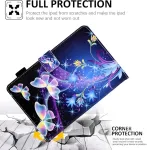 Ausmix dėklas, skirtas Ipad 9/8/7 (10.2 colio, 2021/2020/2019 modelis, 9-os/8-os/7-os kartos), Ipad Air 3 dėklas 2019, Pu odos apsauginis dėklas su stovu ir automatiniu miego/pabudimo režimu, skirtas Ipad 10.2 colio, Butterfly