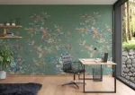 Rasch tapetai 362848 - fototapetai ant neaustinės medžiagos su pauk&scaron;čiais ir &scaron;akomis žalios, rudos ir raudonos spalvos i&scaron; kolekcijos &bdquo;magicwalls&ldquo; - 2,65 m x 1,59 m (ilgis x plotis)
