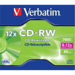 Verbatim CD-RW 80/700MB 12X SCRATCH RESISTANT jewel box - 43148