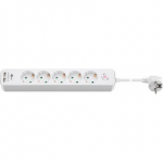 Goobay | 5 krypčių maitinimo juosta su jungikliu ir 2 USB jungtys 1,5 m | Lizdų kiekis 5