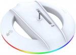 Dėklas iPega P5S025S vertikalus stovas su RGB, skirtas PS5 Slim Baltas