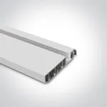 Pavir&scaron;inis profilis, baltas, 2m, komplektuojamas su dangteliu ir užbaigimais, 8mm LED juostai, 7922/W