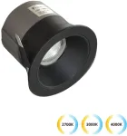 12W LED įleidžiamas &scaron;viestuvas ALEA, juodas, 2700/3000/4000K, 3914-011B-3-S-38