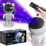 Lampka nocna, rzutnik, głośnik Bluetooth Extralink Home Projektorius gwiazd su głośnikiem, vaikams, astronauta