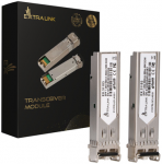 &Scaron;akotuvas Extralink SFP modulis 1,25Gbps, LC/UPC, 850nm, 550m, multi mode, DOM, 2 vnt.