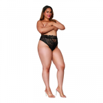 Dreamgirl Seven 'til Midnight High-Waisted Lace Panty Juodas 1X Cutout Design