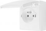 Kontakt Simon GN.1-KR.Z/U IP44 Baltas AQUACLICK
