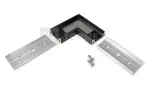 LED juostos profilio SURFACE14 90 laipsnių kampinis sujungimas, juodai anoduotas