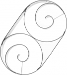 Orion Sausainių formelių plienas kruasanas 13 cm