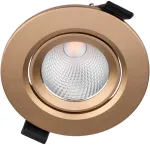 6,5W LED įleidžiamas pakreipiamas &scaron;viestuvas PT 08, matinės aukso sp., 4000K