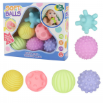 Lean Toys Sensoriniai kamuoliukai kūdikiams 6vnt