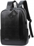 Kelioninė miesto kuprinė BAD&BAGS, juoda, odinė