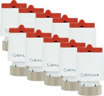 Salus Afriso Komplektas - de&scaron;imt termoelektrinių pavarų T30NC230A, NC, 230 V, M30 x 1,5 mm