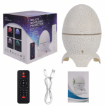 Realprices Dinozauro kiau&scaron;inio žvaigždės projektorius su galaktikos garsiakalbiu, USB LED naktine lempute