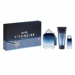 Set Coach: Mėlyna Eau De Toilette For Men, 100 ml + Mėlyna Eau De Toilette For Men, 15 ml + Mėlyna Du&scaron;o želė Beard & Hair, 100 ml