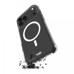 Puro Impact Clear D3O TPU+PC dėklas suderinamas su MagSafe skirtas Apple iPhone 17 Pro - skaidrus