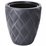 FORM PLASTIC Vazonas Flow 30cm 15,5L Juodas
