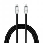 USB-C Kabelis - Newell USB-C 100W greito įkrovimo kabelis, 2m, Silikonas, Juodas