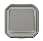 Legrand 069712L NAUJAS PLEXO 55 Laiptų jungiklis su indikatoriumi Pavir&scaron;inis komplektas 10 AX - 250V AC pilka 069712L