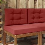 Lauko sofa pagalvėlė 2 pcs Vyno raudonumo Poliesteris