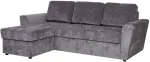 Sofa Home4You Kampinis miegamasis sofos komplektas &bdquo;INGA&ldquo;, grafito pilkos spalvos