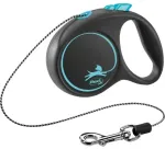 Inercinis antsnukis &scaron;unims &ndash; Trixie Flexi Juodas Design, virvutė, XS: 3 m, (8kg)