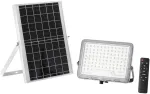 200W LED prožektorius su saulės baterija GLASER, sidabro sp., 3000K, IP65
