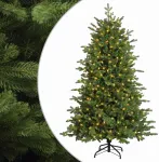 Dirbtinė Sulankstoma Kalėdų Eglutė 210 cm 300 LED &Scaron;ilta balta