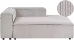 Sofa Beliani Kairinis &scaron;ezlongas ARDAL i&scaron; velvetinio audinio, smėlio ir pilkos spalvos