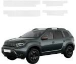 GrizzGlass bespalvė techninė HeavyDuty Clear danga slenksčiams, skirta Dacia Duster (2024-2026) [4in1] (GRZ20841)