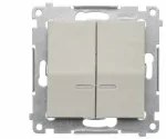 Schneider Electric Simon 54 Žvakinis jungiklis su LED ap&scaron;vietimu ir IP44 versijai (modulis), greito sujungimo, ka&scaron;myro spalvos (DW5BL.01/42)