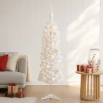 Dirbtinė siaura kalėdinė eglutė su žaisliuku 150 cm 150 LED