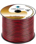 Cabletech Kabelis głośnikowy 1,0mm juodai-raudonas