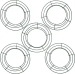 Exceart 5 x 20 cm metalinės vielos vainiko žiedų rėmas apvalus kalėdinis žalias vainiko rėmas žalias vielos rėmas amatams gėlėms ir metalinis vainiko žiedas "pasidaryk pats" gėlių amatų vielos vainikas