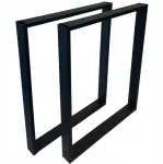 Dzukijos Baldu Fabrikas Juodos metalinės stalo kojos 60x72 cm, 2 vnt., loft stiliaus