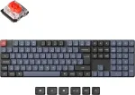 Keychron K5 Pro Qmk/via itin plona belaidė mechaninė klaviatūra, De-iso pilno dydžio programuojama bluetooth/laidiniu ry&scaron;iu Rgb Hot-swappable Gateron Low Profile Raudona Switch