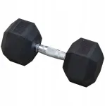 Platinum Fitness &scaron;e&scaron;iakampis gumuotas hantelis 20kg