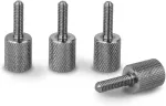 Precisiongeek M3 x 12mm varžtai su galvute, cilindras 12mm ilgio, 10mm skersmens rifliuotas &scaron;e&scaron;iakampis raktas, nerūdijantis plienas - 4 vnt. rinkinys