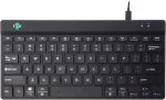 R-go Compact Break klaviatūra, Qwerty Us i&scaron;dėstymas, su pertraukos ekranu, ergonomi&scaron;kas plok&scaron;čias dizainas, laidinė, juoda