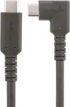 Startech.com 2m usb-c kabelis su kampu, usb 3.2 gen 1 (5 gbps), usb c į usb c duomenų/monitoriaus/dokavimo stotelės kabelis, 4k 60hz dp alt režimas, įkrovimo kabelis 100w, 90 laipsnių kampo jungtis (rusb315cc2mbr)