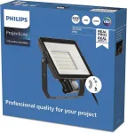 Philips Projectline prožektorius 50w 3000k juodas su jutikliu