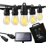 Saulės energija maitinama sodo girlianda 5m x 10 led, atspari vandeniui, su lemputėmis