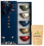 Takumi Premium žaliosios arbatos rinkinys: 5 puodeliai + Sencha Premium 100g