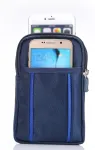 Vyri&scaron;ki mobiliųjų telefonų dėklai ant diržo, mėlyna maža mobiliųjų telefonų juosmens rankinė vyrams, universalus daugiafunkcinis užtrauktuku užsegamas diržo krep&scaron;ys, piniginė mobiliajam telefonui ir mažai plan&scaron;etei