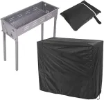 Omorc grilio uždangalas, dujinio grilio uždangalas, vandeniui atsparus bbq uždangalas, apsauginis uždangalas, grilio brezentas skirtas Brinkmann, Char Broil, Holland ir Jenn Air, juodas (145 x 61 x 117 cm)