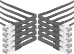 3.0 m - juodas - 10 vnt. cat.7 gigabit ethernet lan plok&scaron;čias ribbon kabelis (rj45) tinklo kabelis raw kabelis (10 gbit/s) instaliacinis kabelis plonas suderinamas su cat.5 - cat.5e - cat.6